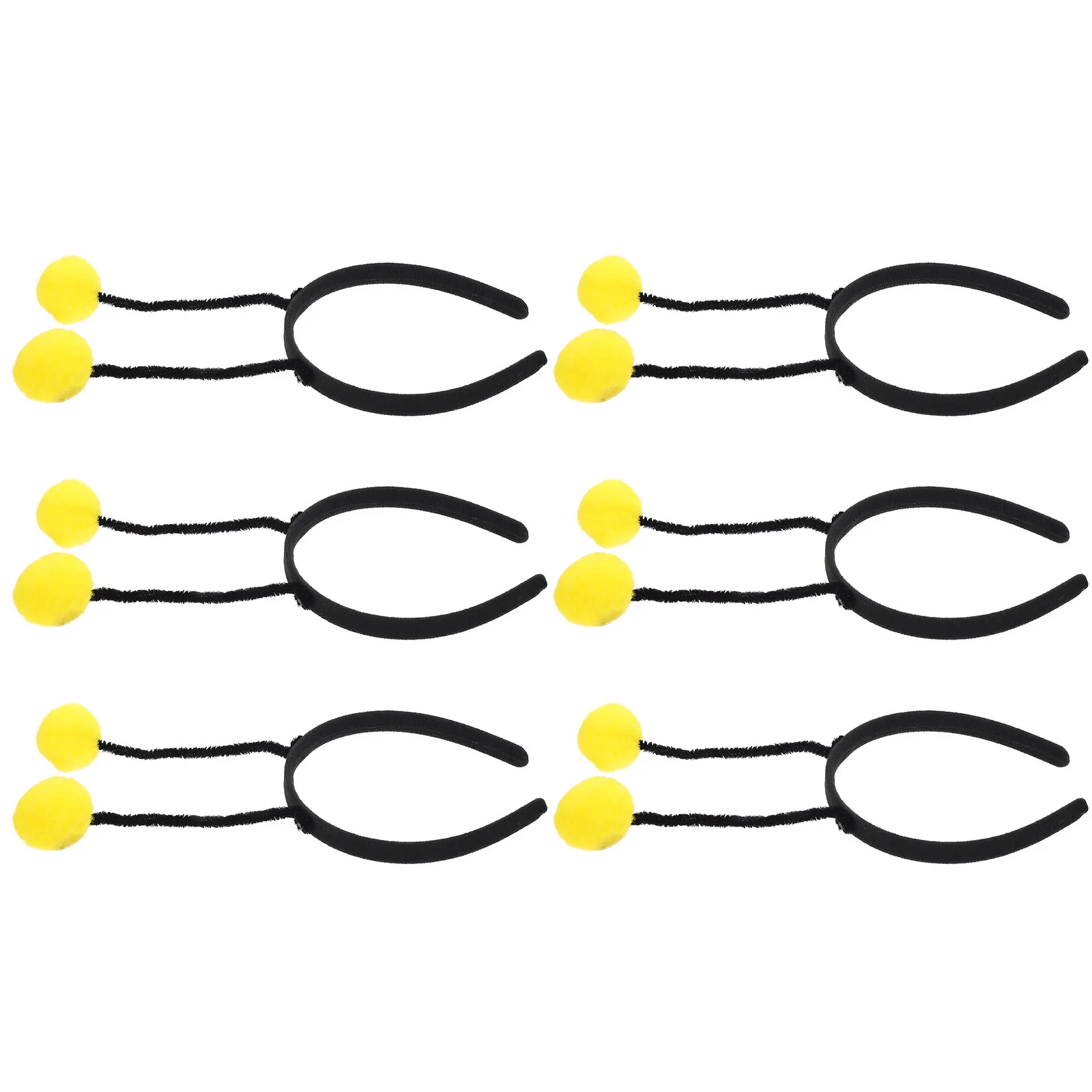 

Набор из 6 креативных повязок на голову с помпонами: гладкие, удобные, нескользящие, для вечеринок, фотосессий, модные, праздничные украшения для волос