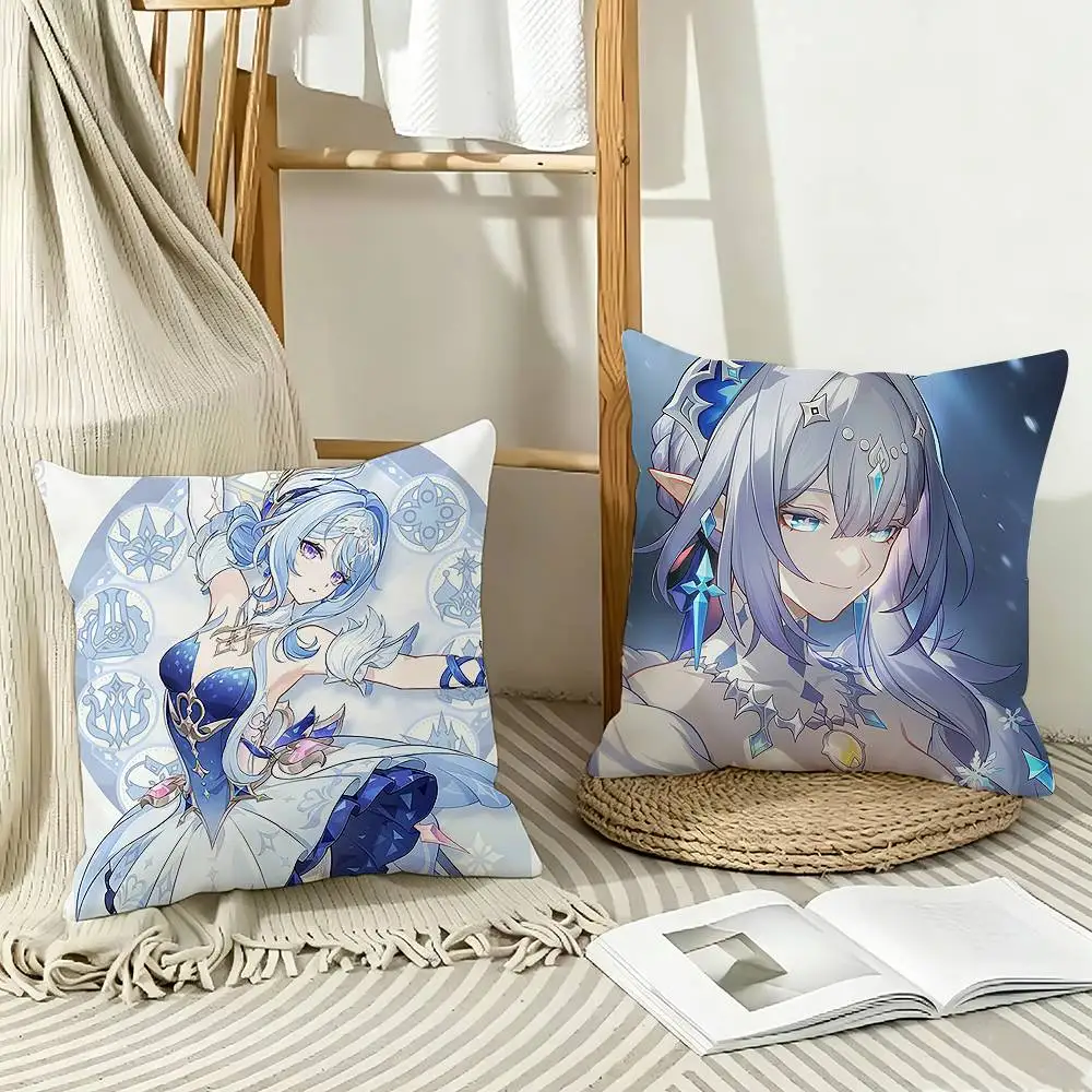 COOL O-Odette genshin Pillow Case Pattern Printed Pillowcase For Living Room Sofa Cushion Cover