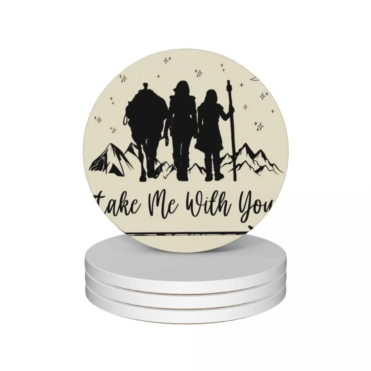 

Xena & Gabrielle Take Me With You Ceramic Coasters (Set of 4) for table cute cup Coasters