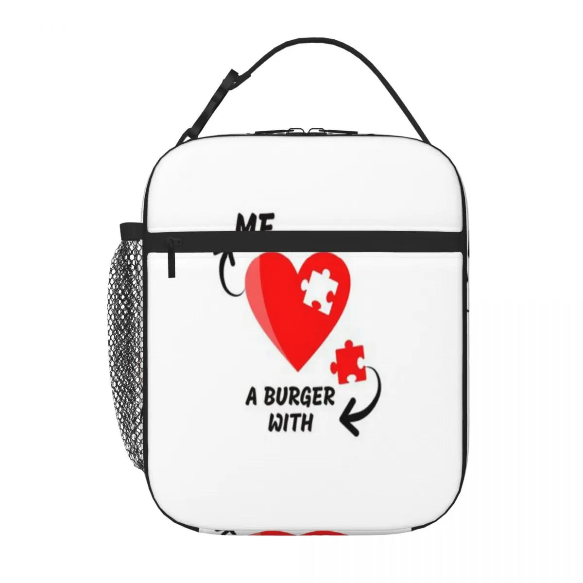 Hot Sale I Love A Burger With ( The Lot ) - Australian Traditional Foods Graphic Waterproof Lunch Bag Roadside Stop Lunch Tote