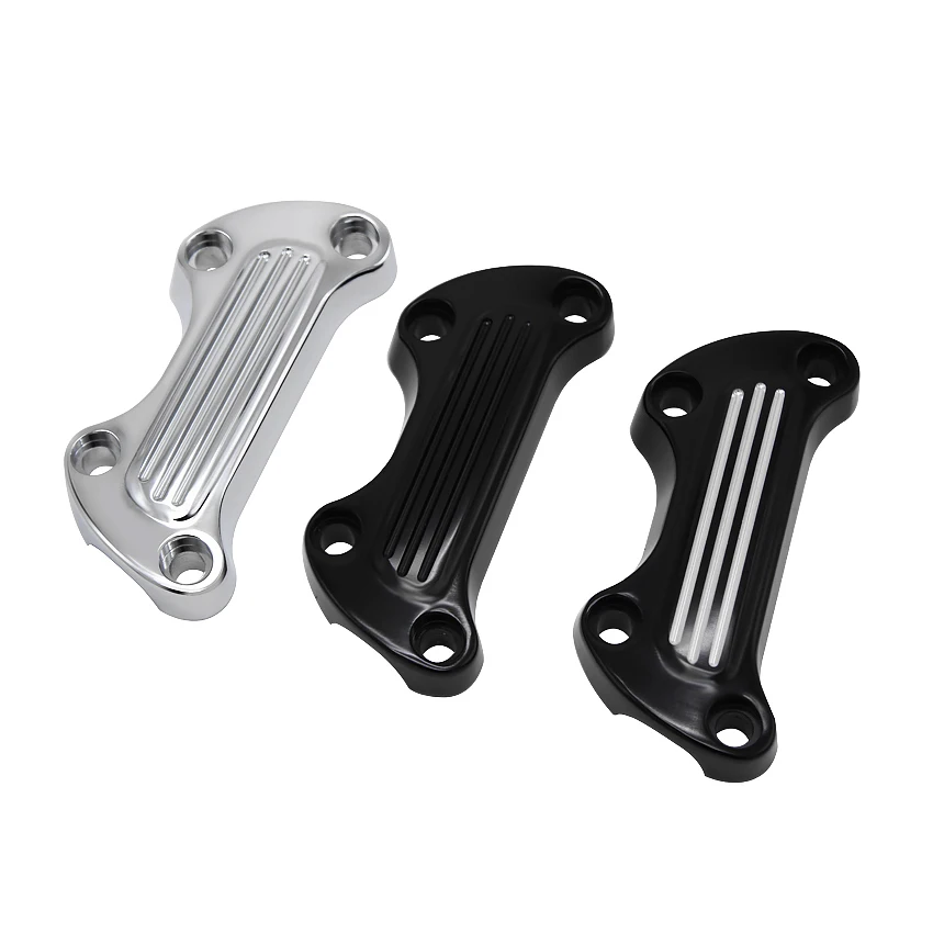 Motorcycle CNC Handlebar Top Clamp Bar Riser Mount Cover For Harley Touring Street Glide Softail Breakout Dyna Fat Boy Sportster