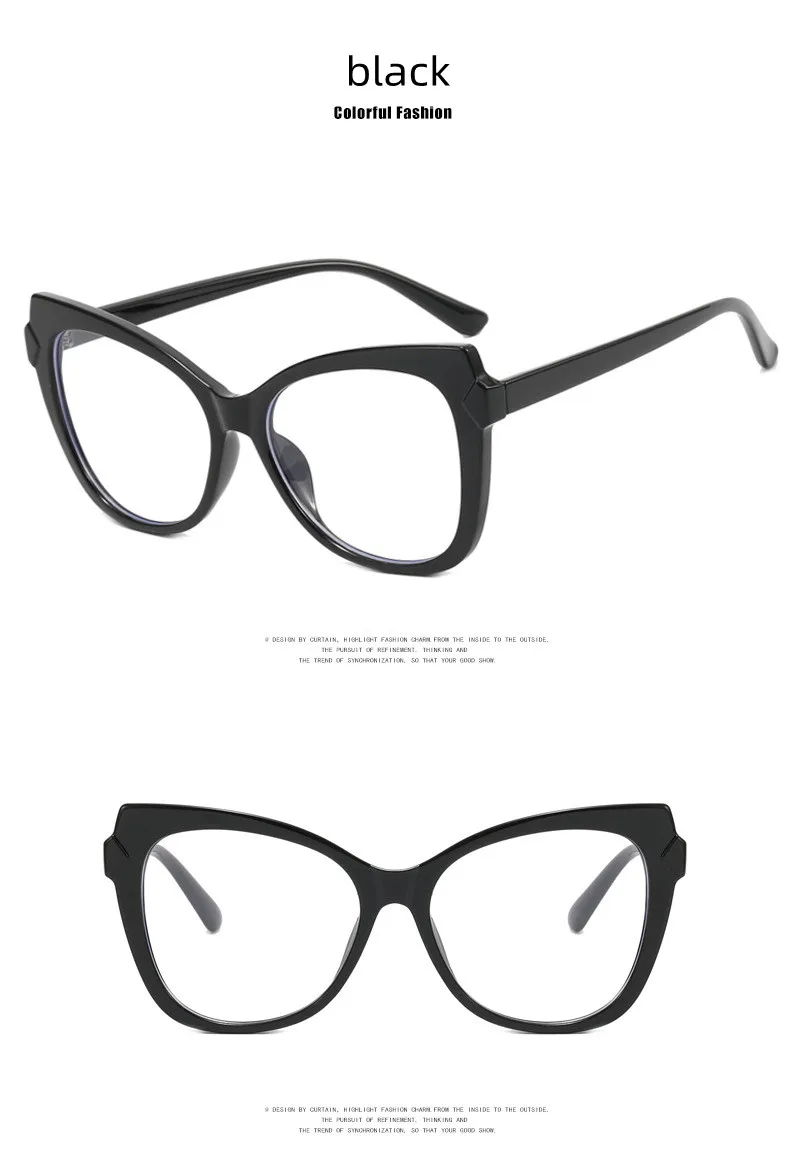 Mode Marke Luxus Design Retro Oversize Leopard Dame Rahmen Photochrome Anti Blau Licht Hyperopie Lesebrille 0 Bis + 6 – Detail 13