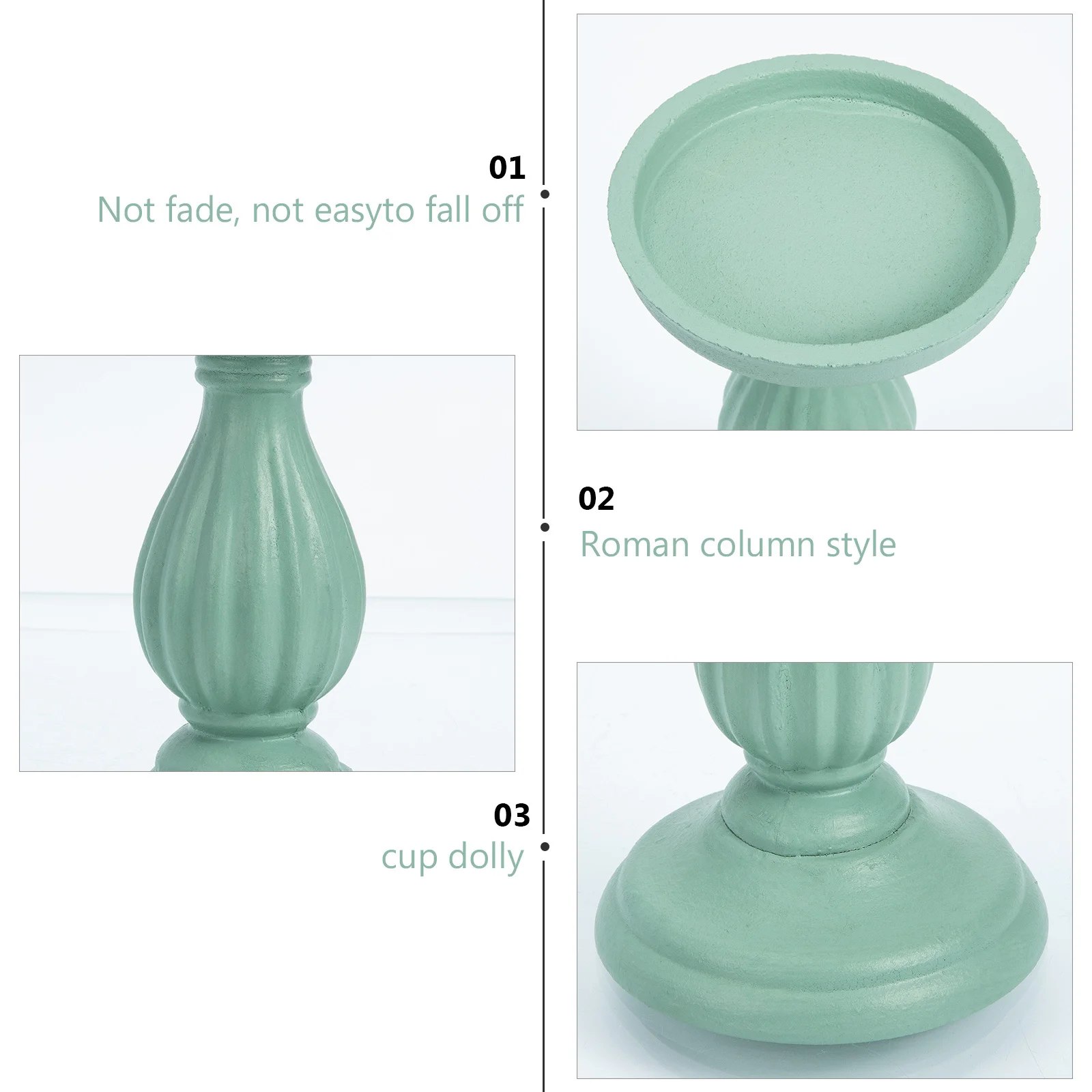 

Natural Wooden Candlestick Ornament Stand Vintage Home Decor Photo Prop Tea Light Holder Wooden Holders