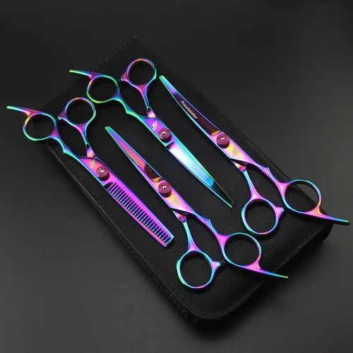 Imagen 1 del producto Kits de tijeras de peluquería, juego de herramientas de corte de pelo profesional para peluquero, tijeras para cortar el pelo, tijeras para adelgazar, barbería