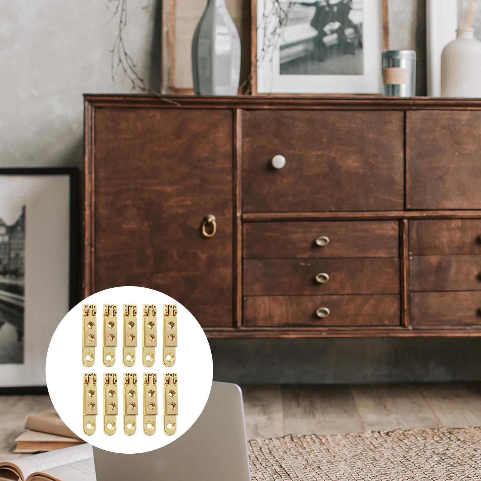 10Pcs Zinc Alloy Jewelry Box Hinge -Letter Durable Hinge for Wooden Boxes Drawers Small Cabinets Hardware