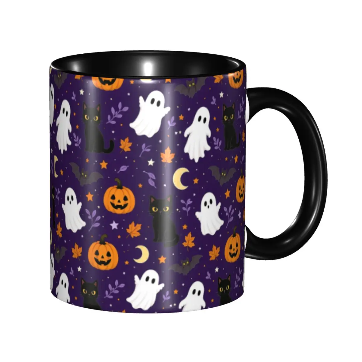 Kawaii Spooky Ghosts Halloween Coffee Mug Funny Cup For Bedroom