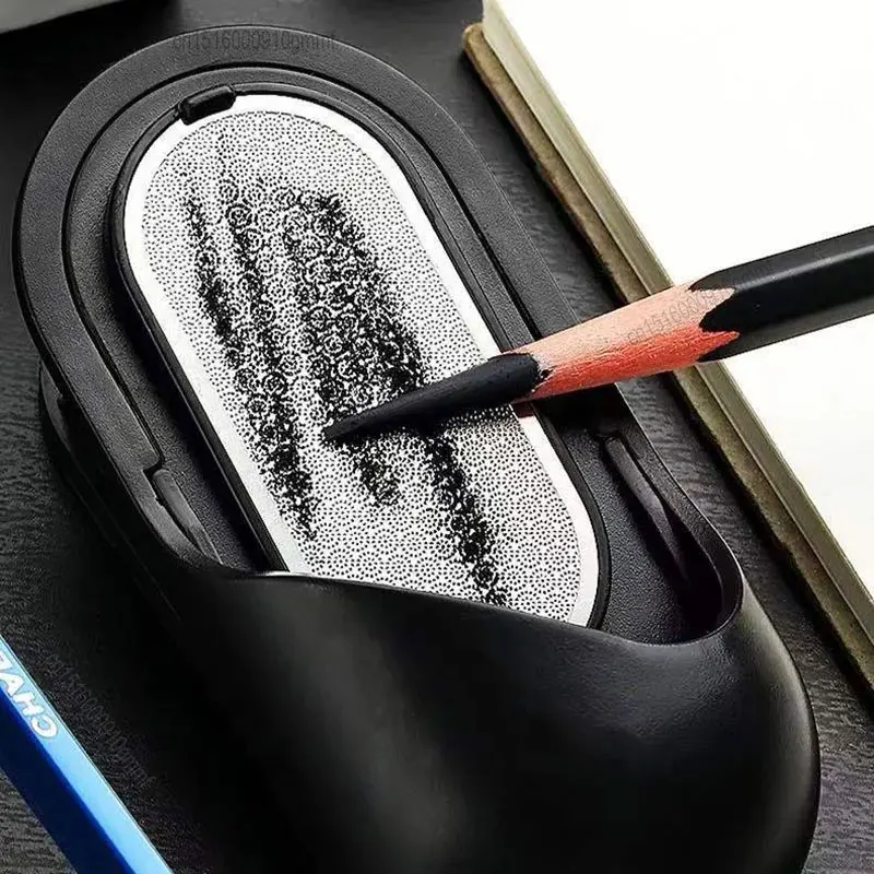 Art Sketch Pencil Graphite Charcoal Carbon Stick Rod Sharpener Pencil Lead Tip Grinder With Easel Clip For Drawing Paper Holder