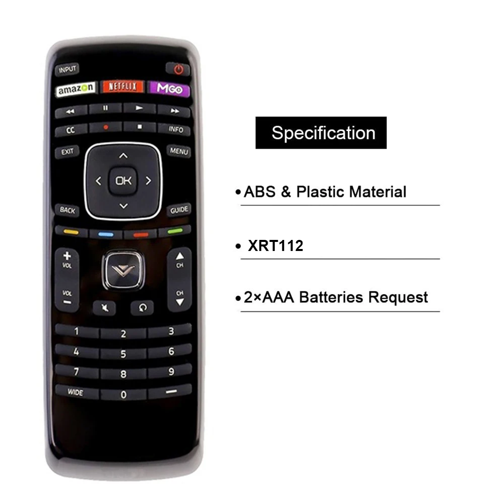 For vizio New XRT112 TV Remote Control TV E552VLE M3D470KD M3D470KDE M3D550KD M3D550KDE M420SV M470SV E320i-A0 E370i-A0 E420i-A0