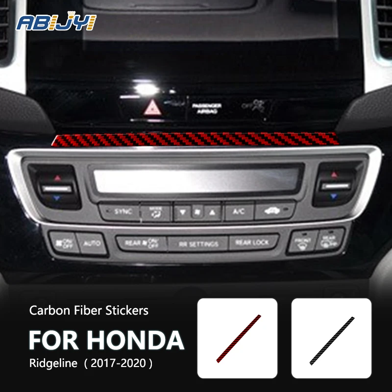 

Carbon Fiber Hazard Signal Button Lower Frame Stickers Decorative For Honda Ridgeline 2017-2020 Car Interior Accessories