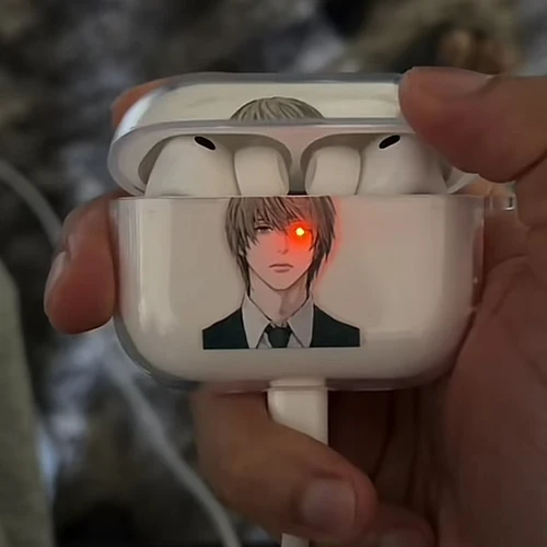 Funda de Anime japonés Mikami Teru Death Note, funda de silicona suave TPU para AirPods 4 Pro 1 2 3, funda transparente para auriculares Bluetooth