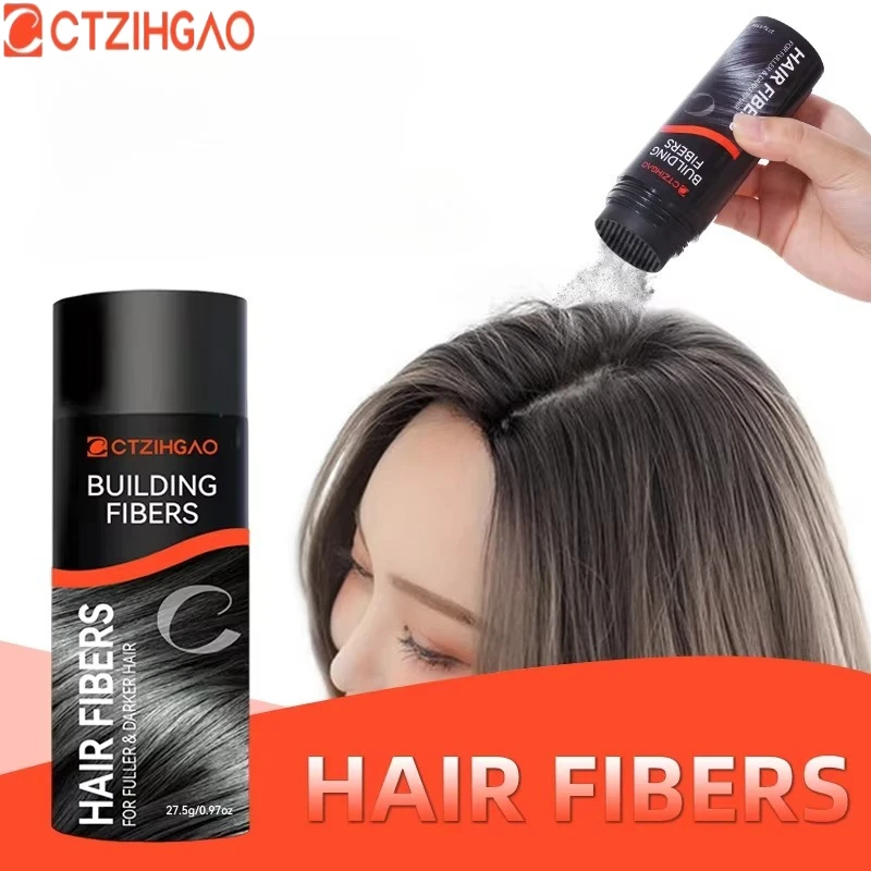 CTZIHGAO Brand New Arrival Thickened Hair Fiber Powder Keratin Powder Spray Applicator for Hair Loss Hair Build Fiber Powder