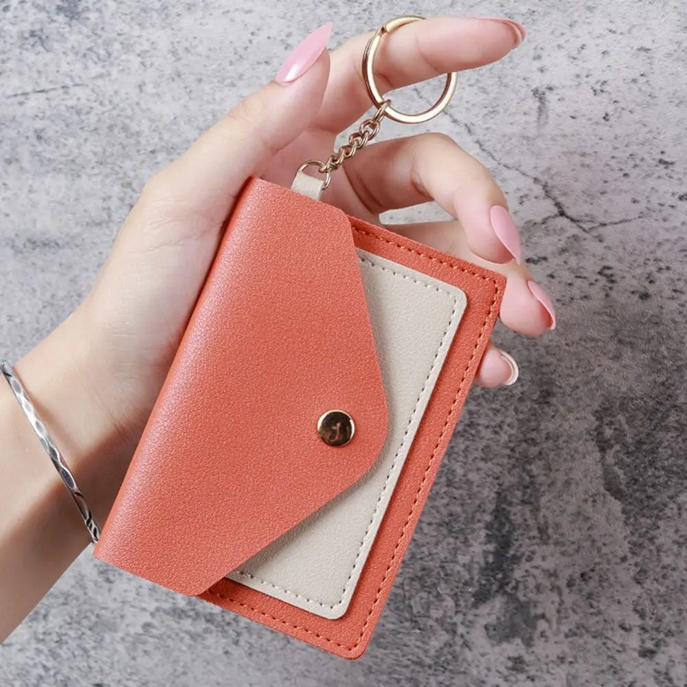 

High Quality Slim Short Wallet Leather Candy Color Short Purse Coin Purse Women Girls