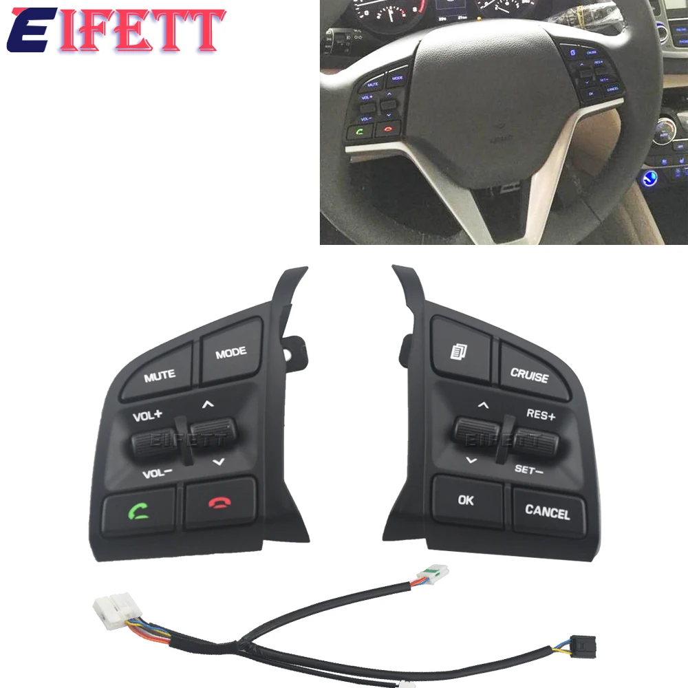 

96710D3500 Steering Wheel Remote Control Switch For Hyundai Tucson 2015-2019 Bluetooth Volume AdjustButton Button Music Button