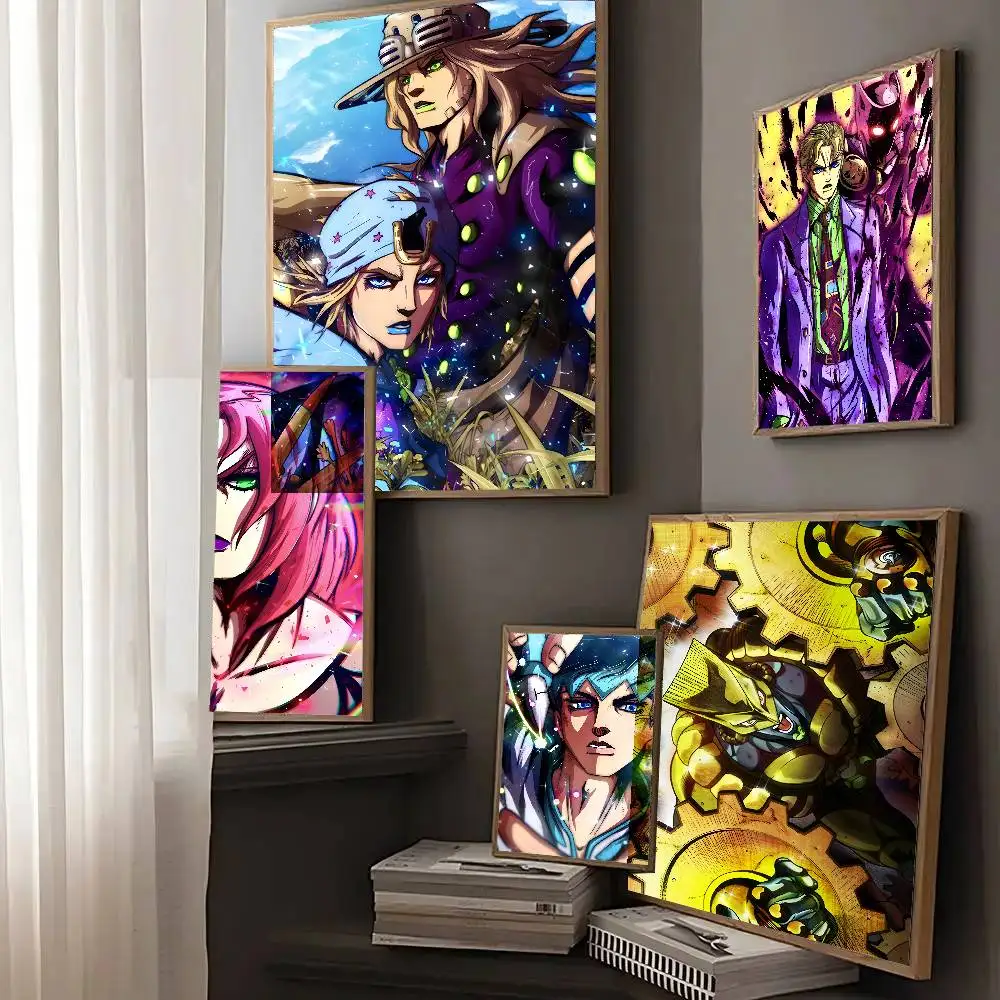 Anime JOJO Bizarre Adventure Poster And Prints Wall Art Pictures For Modern Bedroom Game Room Home Decor
