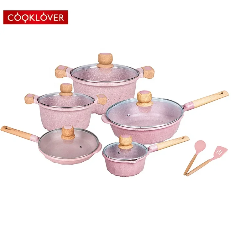 Cooklover India Ceramic Non Stick Cooking Pot Set Of Pots And Pans With Non-Stick Coating