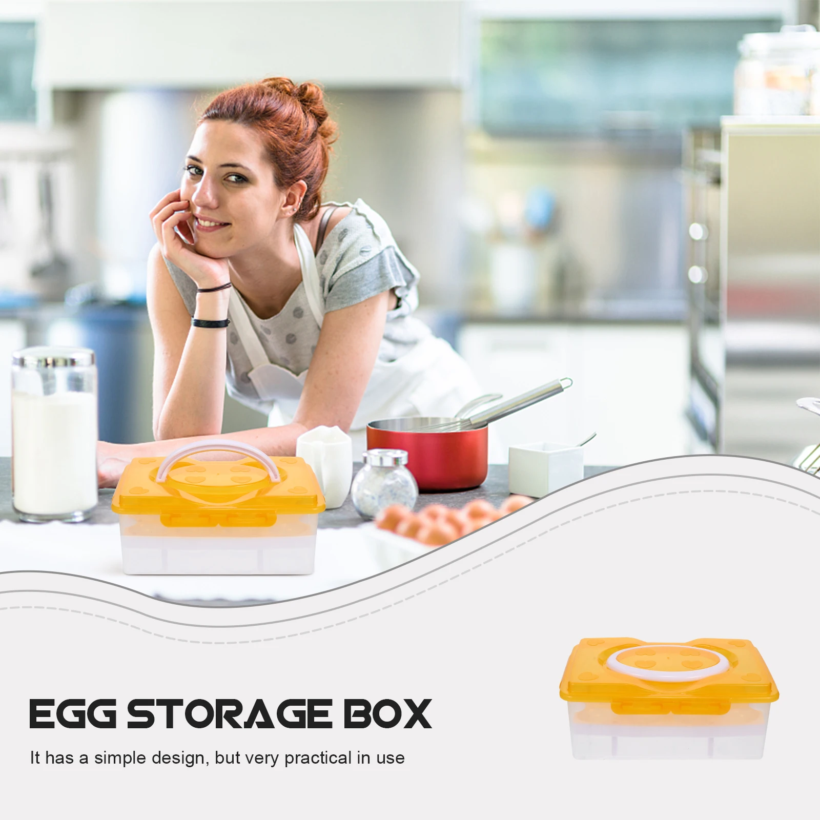 

24 -grid Egg Storage Box Tray for Refrigerator Eggs Cartons Container Organizer Space-saving