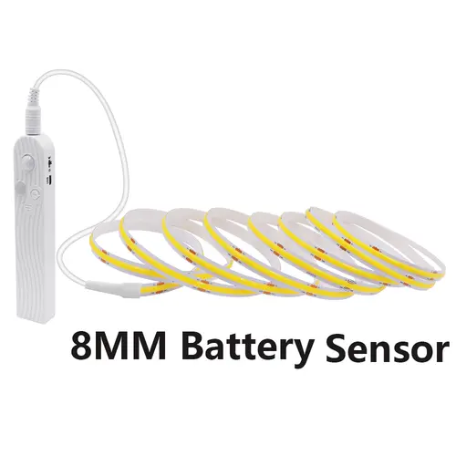5V 3mm 5mm 8mm COB LED Strip Lights USB Motion Sensor Battery Powered 320LEDs/M Flexible Tape Cabinet Kitchen Night Light Decor - Image 9