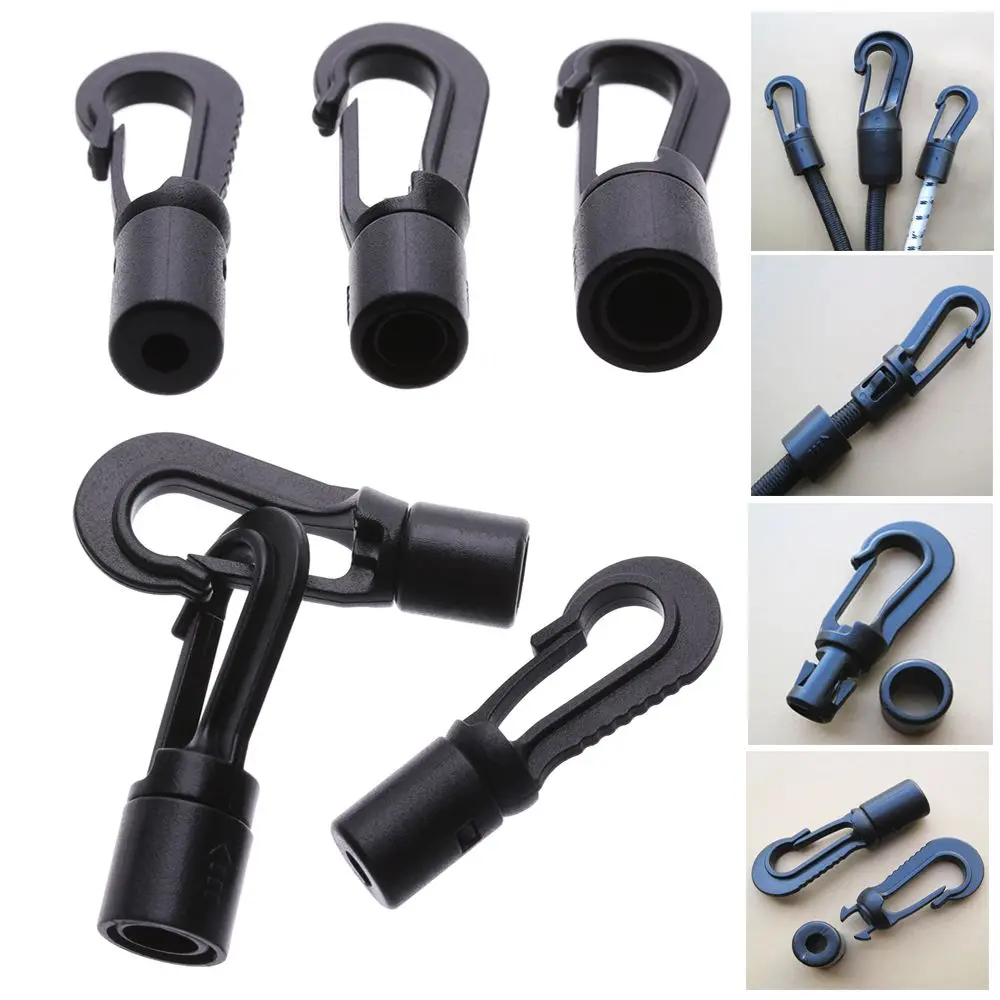 End Cord Plastic POM Clips Boat Kayak Accessories Elastic Ropes Buckles Clothesline Straps Hooks Rope Buckle Camping Tent Hook