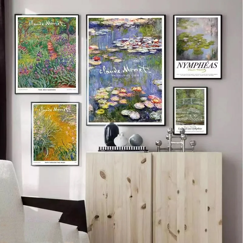 Famous Painter Claude Monet World Masterpiece Printing Oil Art Impressionist Poster Living Room Mural Nordic Home Decoration