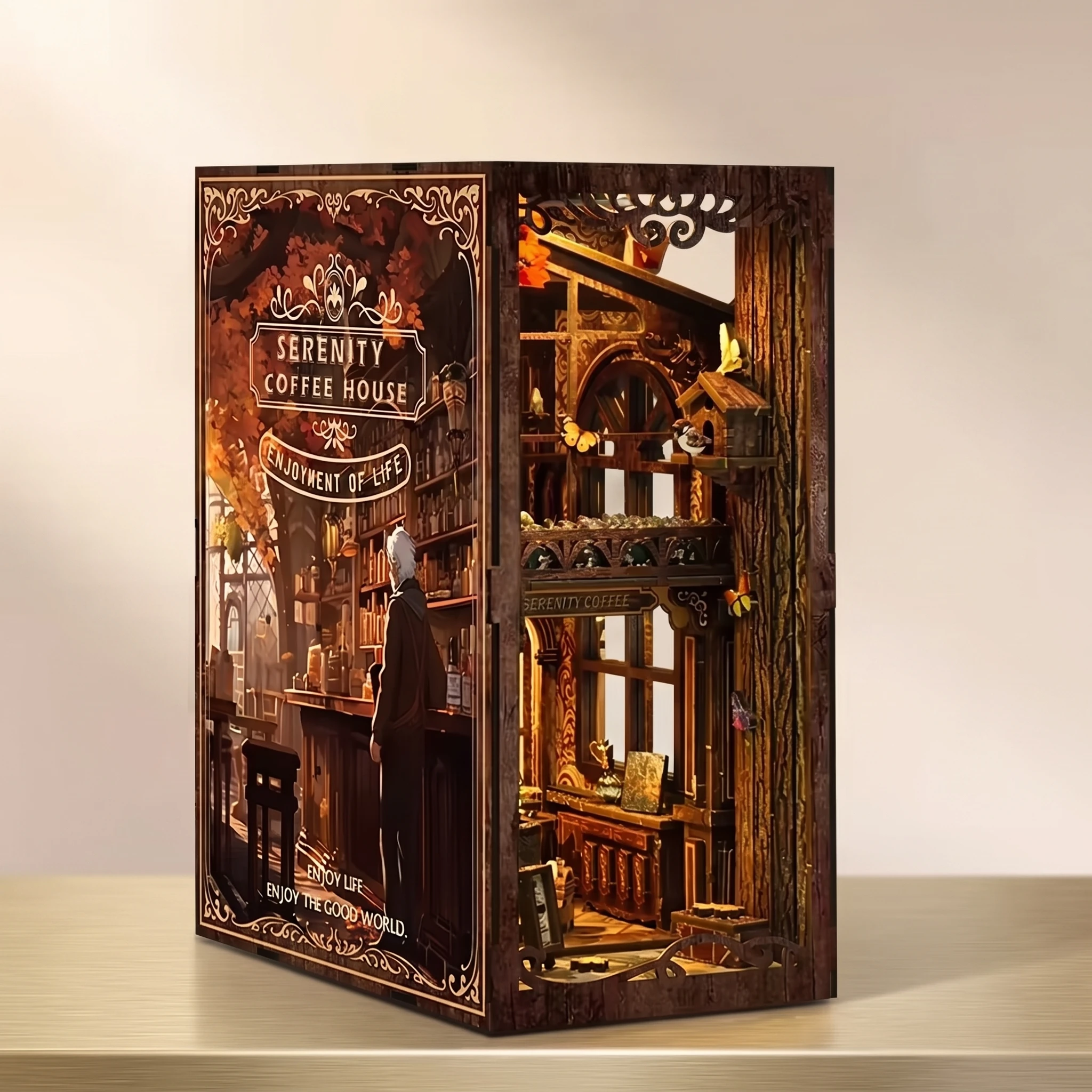 Model Kit Fantasy - Kendin Yap Ahşap Kitap Köşesi Seti