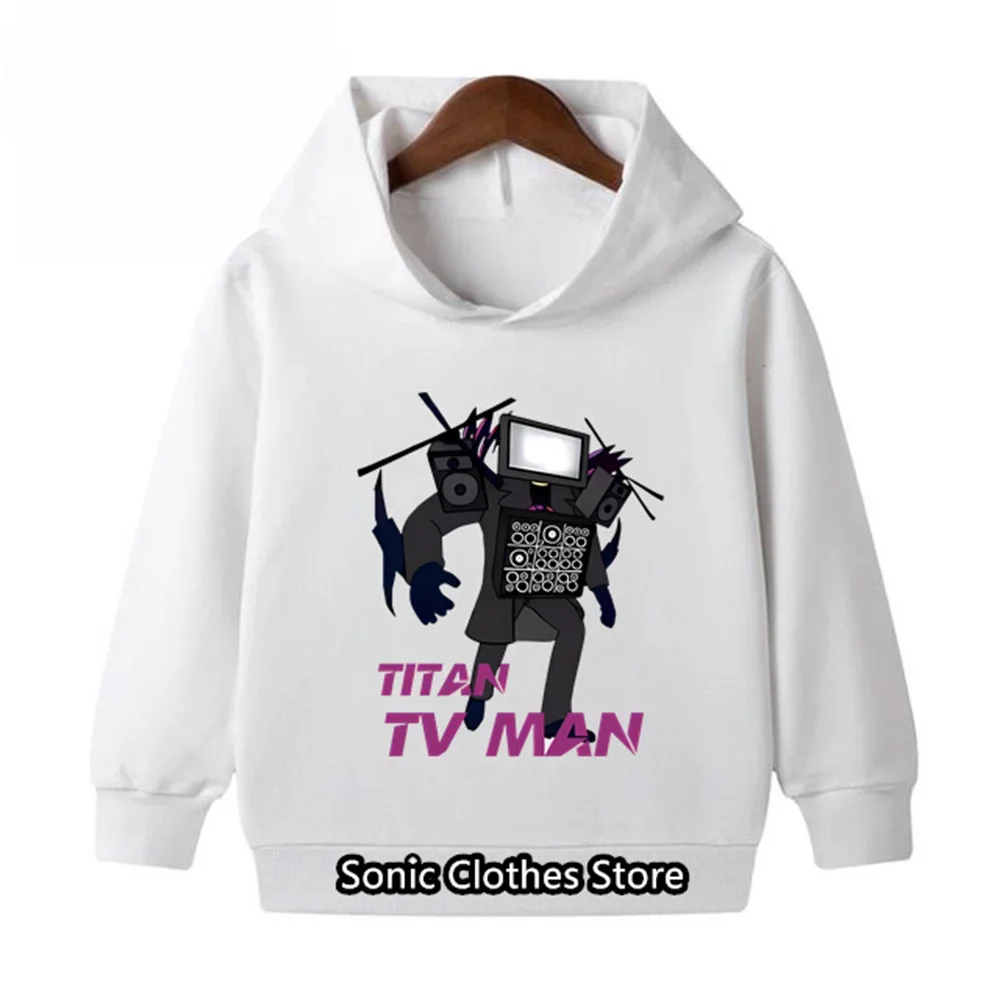 Hot Game Skibidi Toilet Hoodie Kids Cartoon Sweatshirts Tops Casual Boys Girls Pullovers Long Sleeve Children Sportwear