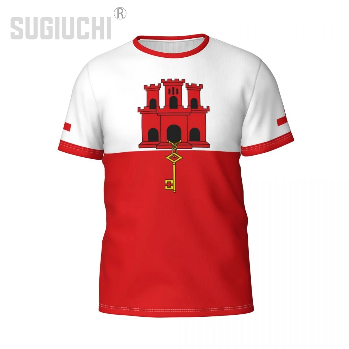 اسم مخصص رقم جبل طارق العلم ثلاثية الأبعاد تي شيرت للرجال النساء تيز فريق الملابس كرة القدم مشجعي كرة القدم هدية تي شيرت