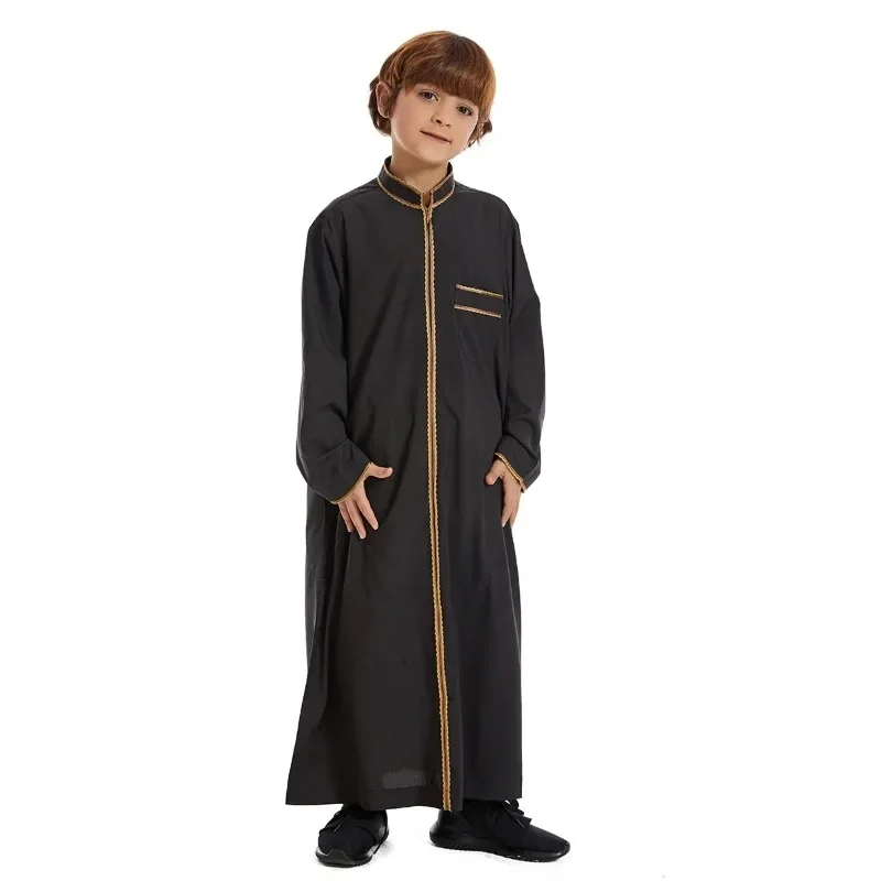 Arabia Saudita Abaya musulmana Jubba Thobe niños niño Arabia adolescentes vestido largo Turquía Kaftan caftán islámico Eid Ramadán ropa