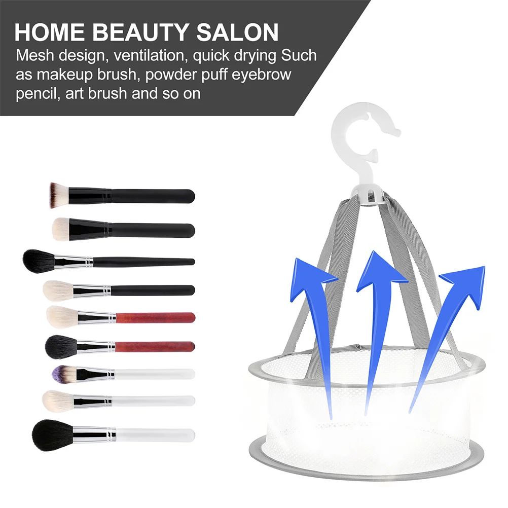 Panier de séchage de bouffées de maquillage, filet en maille pliable pour séchage rapide, éponge suspendue, accessoires d'outils de beauté, 2 pièces