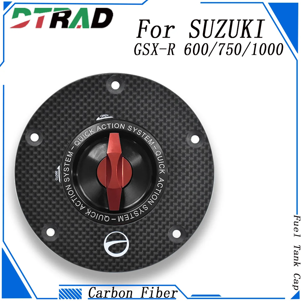 Carbon Fiber Quick Release Oil Gas Fuel Tank Cap Cover For SUZUKI GSX-R 1000/600/750 GSX-S 1000/750 SV 650/1000/S HAYABUSA