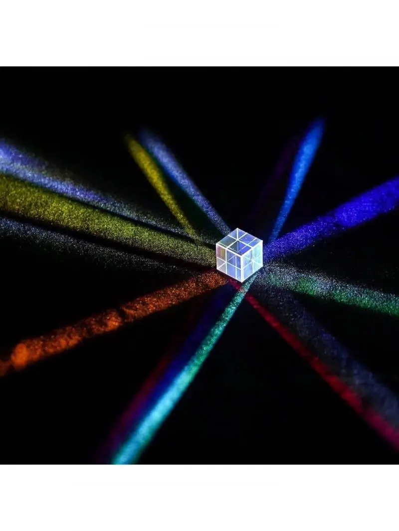 K9 Crystal Glass Prism Cube, Optical Glass Rgb Prism Sun Capture Decorative Photography Props