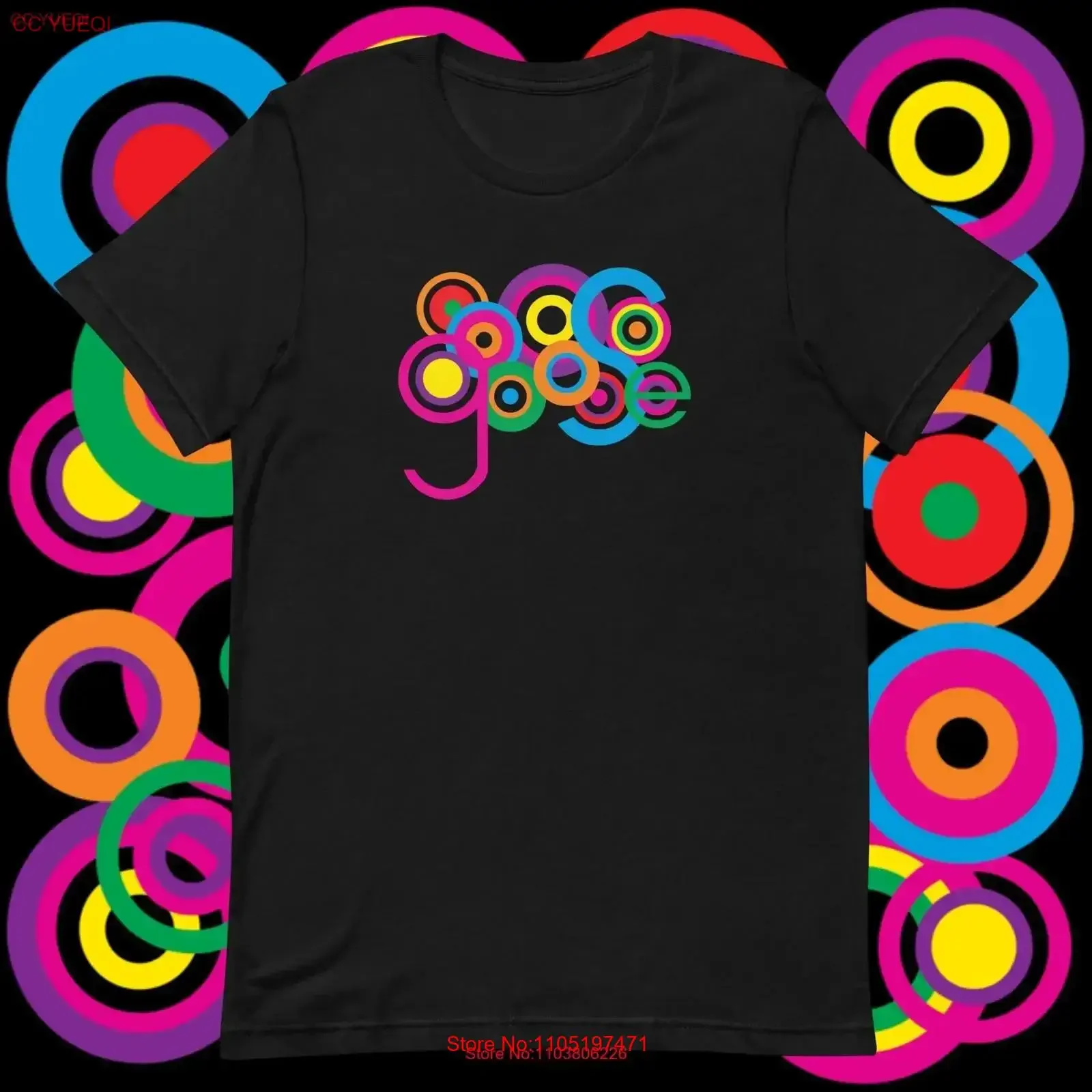 Goose Band Stage Lights Logo T shirt Color vintage Washed streetwear Stretched Unisex Stylish Casual graphic Soft Comfortable