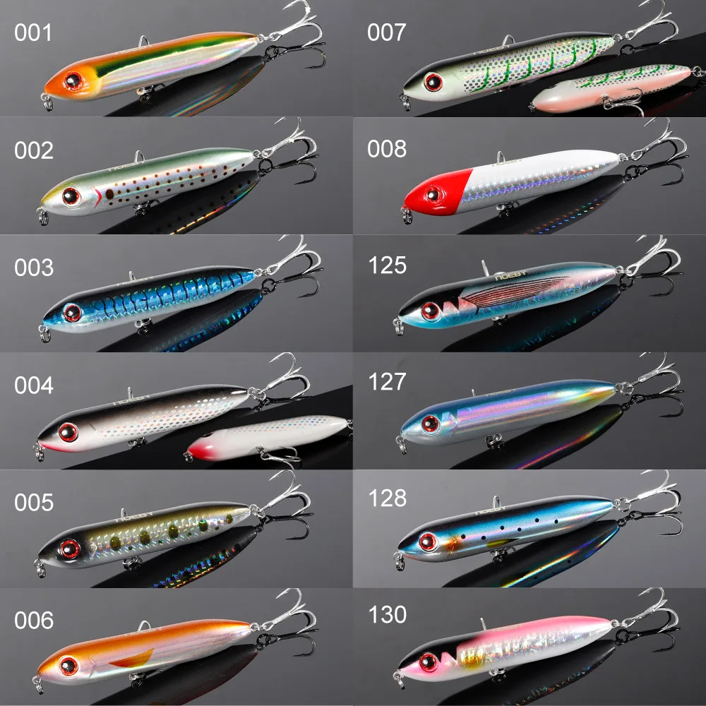 Noeby-Floating Pencil Fishing Lure, Wobblers, Topwater, Artificial Hard Bait for Pike and Bass, Sea Fishing Tackle, 9cm, 12.5g