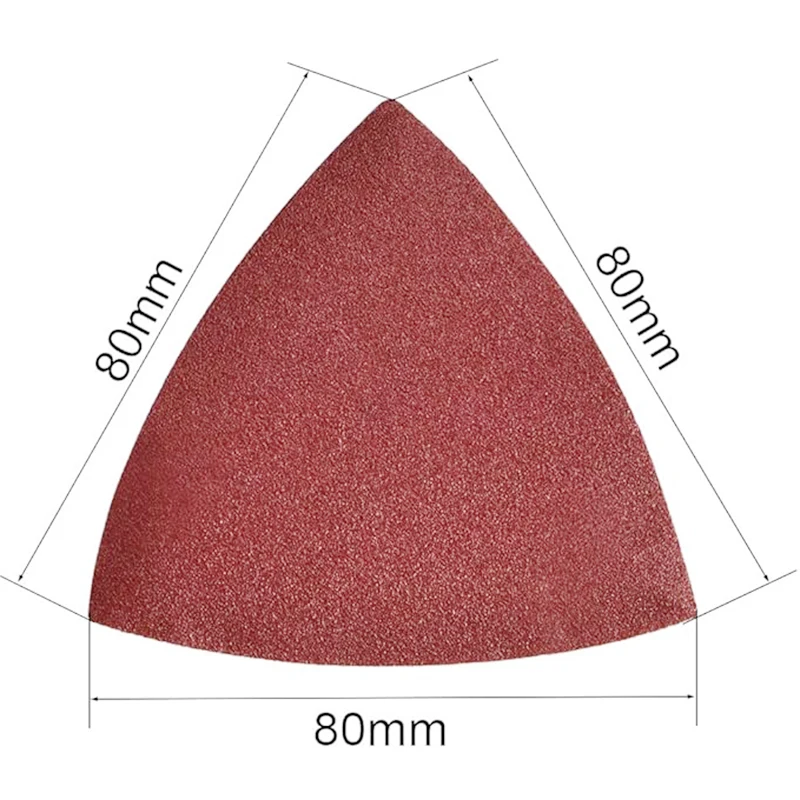 Alat Abrasif Amplas Segitiga 80*80*80Mm Bahan Alumina Aksesori Alat Cakram Pemoles dan Penggiling Logam Pengerjaan Kayu