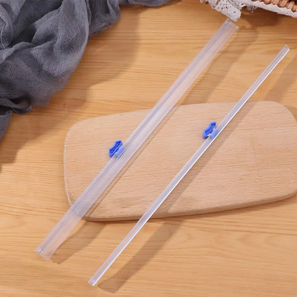 3pcs Convenient Plastic Wrap Dispensers Reusable Plastic Food Cling Film Cutter Slide Cling Film Cutting Strip Home