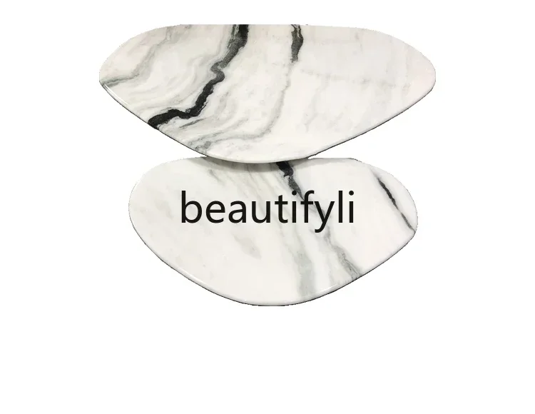

Marble special-shaped coffee table modern simple living room household size combination high-end coffee table