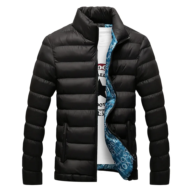 Winter Jacket Men 2024 New Cotton Padded Thick Jackets Parka Slim Fit Long Sleeve Quilted Outerwear Clothing Warm Coats