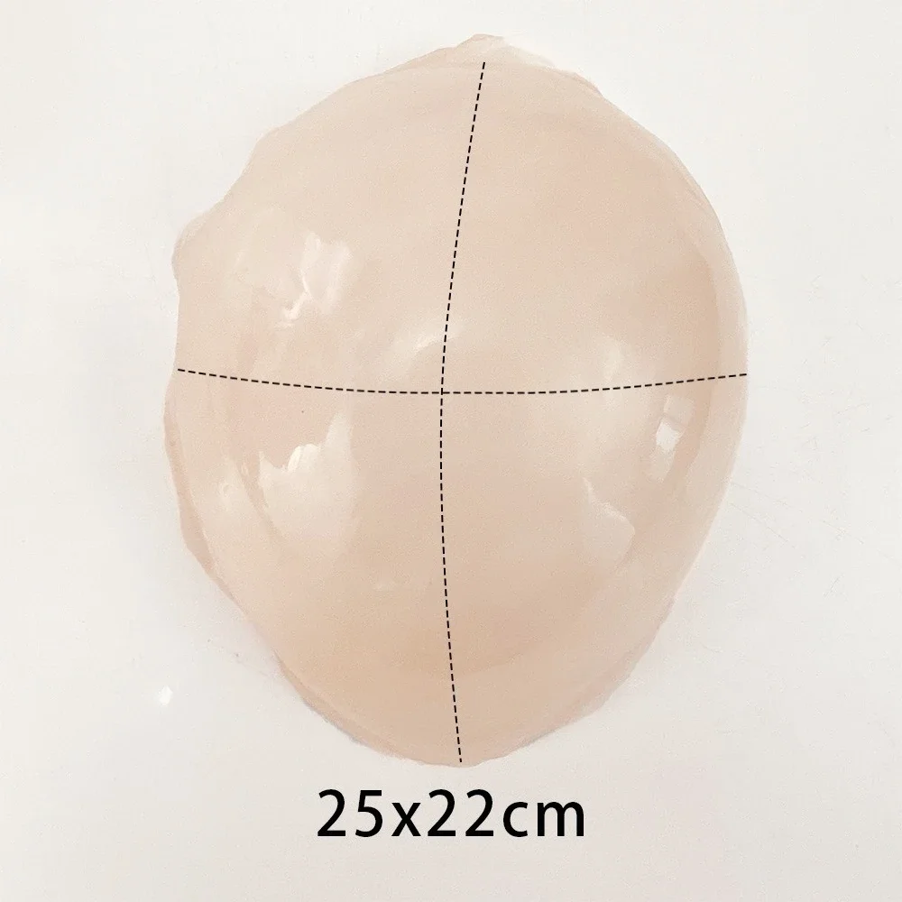 3pcs Wig Simulated Scalp Human Hair Crochet Glue Base Net Cap Hand-Knitted Hairpiece Net Base Real Hair Top Wig Net Material