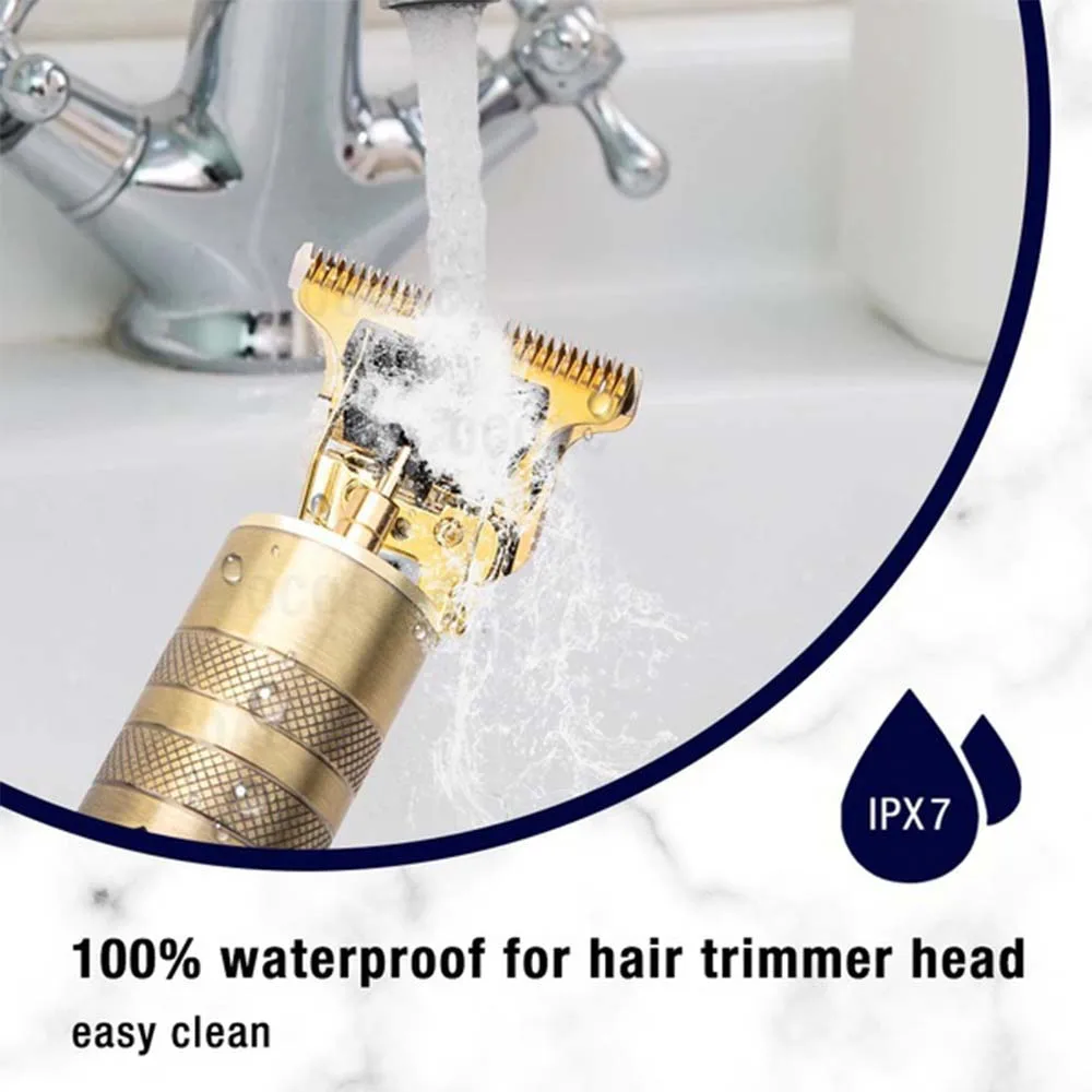 ماكينة قص الشعر القابلة لإعادة الشحن، ماكينة تشذيب الشعر الكهربائية الاحترافية، ماكينة تشذيب اللحية 0 مم للرجال