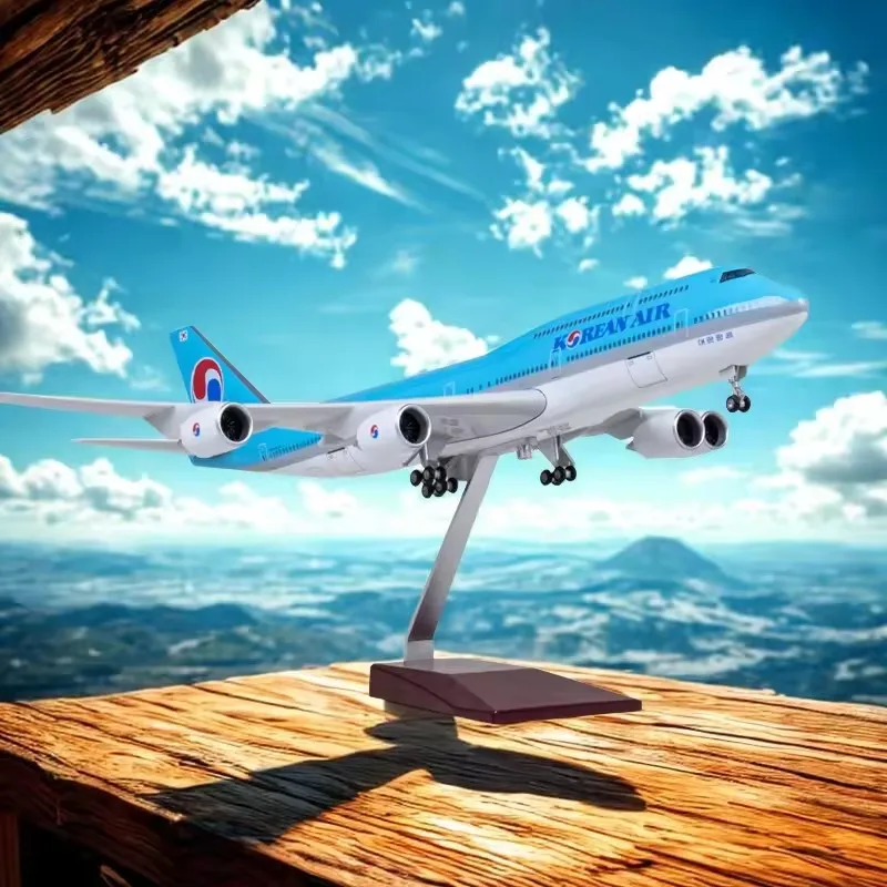جديد 47 سنتيمتر طائرة الكورية B747-8 نموذج طيران مصباح ليد الهبوط طائرة الطائرات الهدايا عرض جمع اللعب الديكور #1