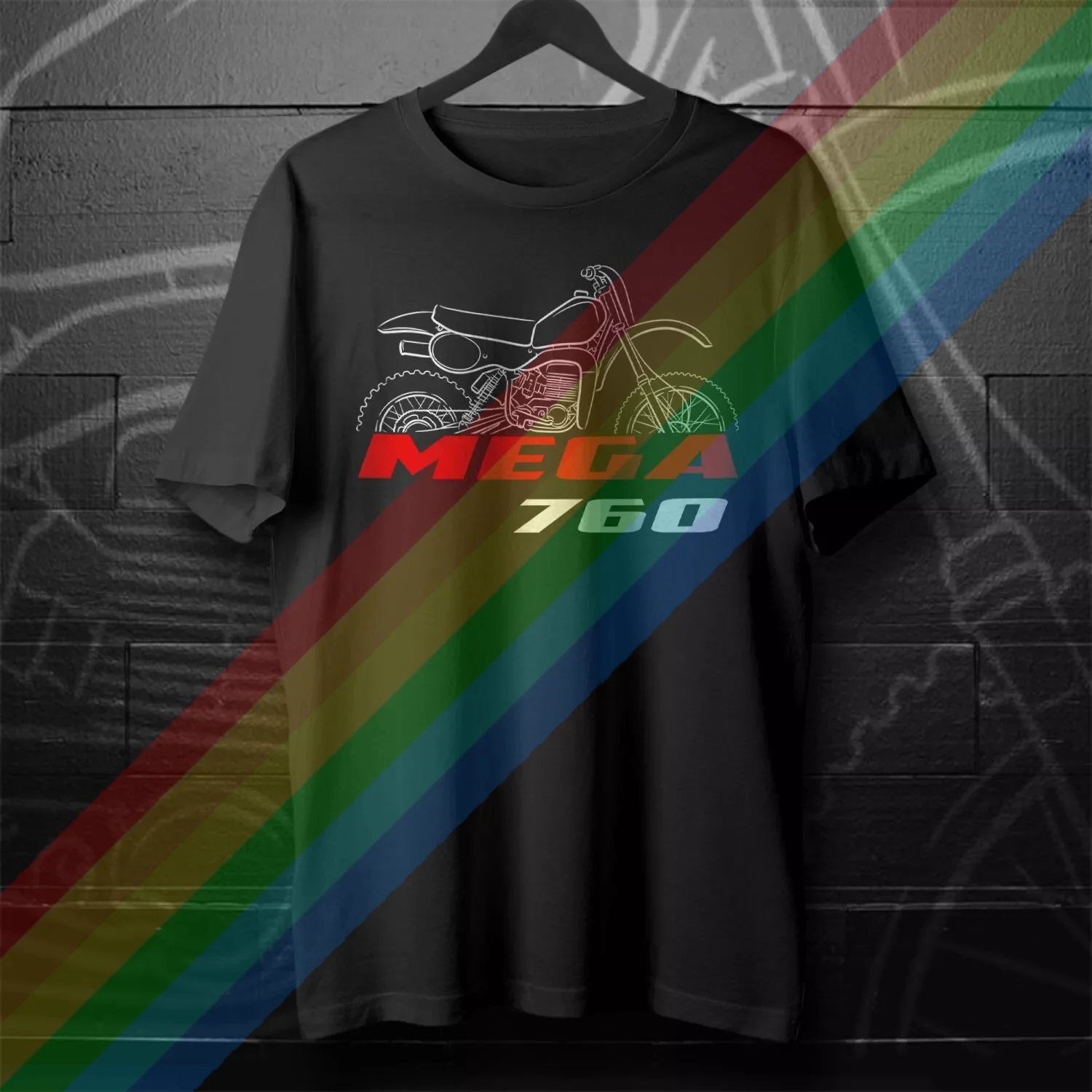 

2025 Man summer T Shirt Casual Mega 760 Motorcycle T shirt Graphic Summer Short Sleeves 100% Cotton S-3XL Cool Tee