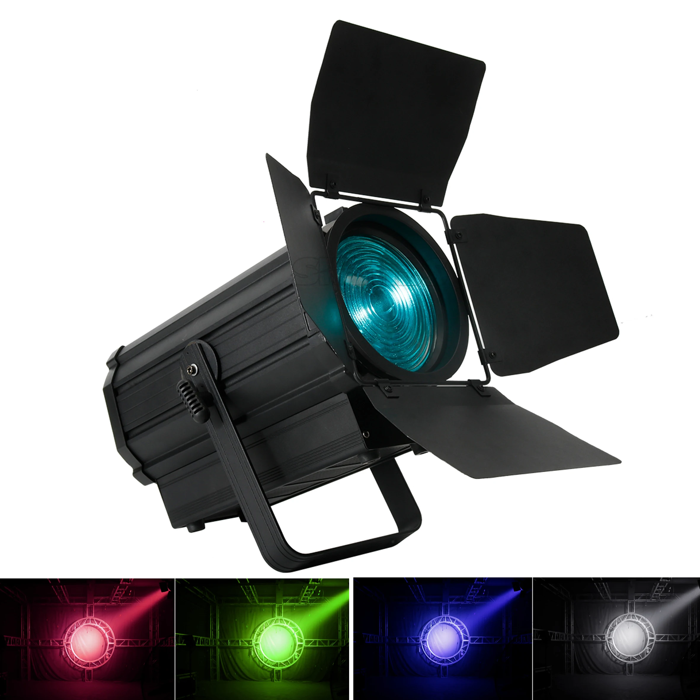 shehds led teatro spot light com lente fresnel rgbw branco quente e frio palco profissional para dj festa de casamento pcs 250w 01