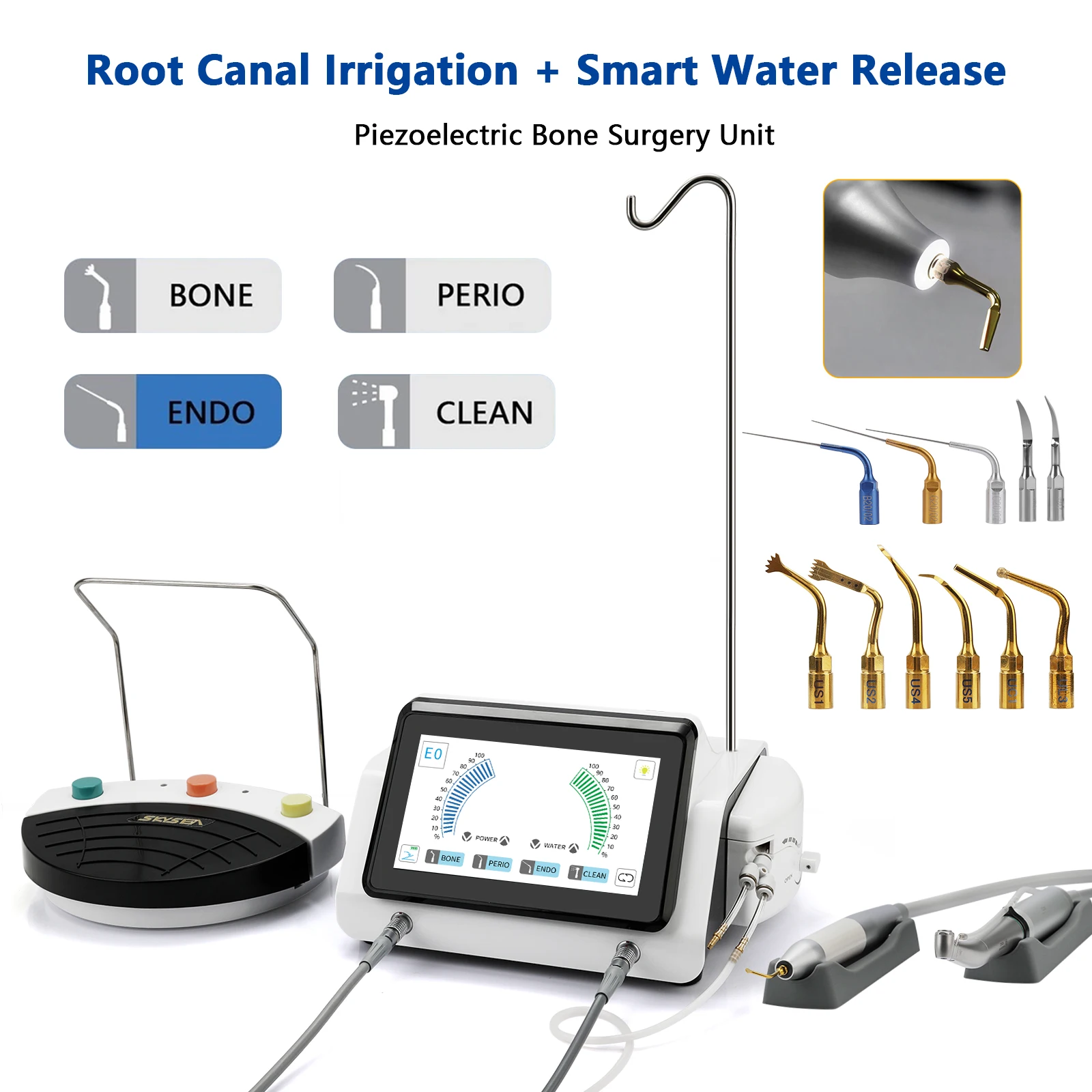 SKYSEA Dental LED 2 in 1 Piezo Surgery & Implant Motor Sensitive Touch Surgical Drilling Piezosurgery Bone Cutter Implant Device