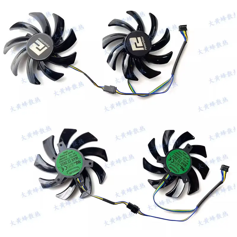 New Cooling Fan for POWERCOLOR RX5500XT RX5600XT RX5700XT RX6600XT RX6700XT GraphicS Card view 4