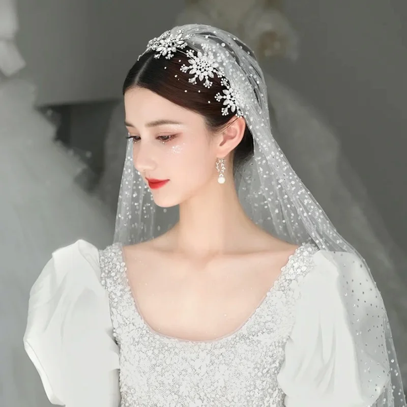 

Fashion Pure Handmade Girl Crystal Headband Wedding Bridal Hair Hoop Headwear Headdress Hair Ornament Accessories Jewelry