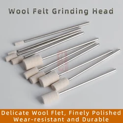 1 pz 3mm/6mm gambo Dia feltro di lana montato abrasivo per Dremel trapano utensili rotanti testa di molatura elettrica accessori asta di prolunga