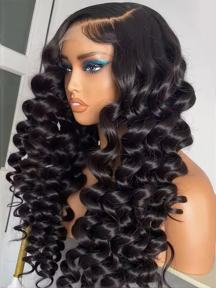 

30 40Inch Loose Deep Wave 13x6 HD Lace Frontal Wigs Human Hair Brazilian Curly 360 Full Lace Front Wig Preplucked For Women 250%