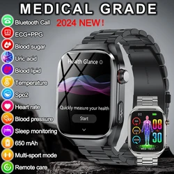 Gesundheit Mikro körperliche Untersuchung Smartwatch genaue EKG ppg Blutzucker Harnsäure Bluetooth Anruf Smartwatch für Huawei iOS