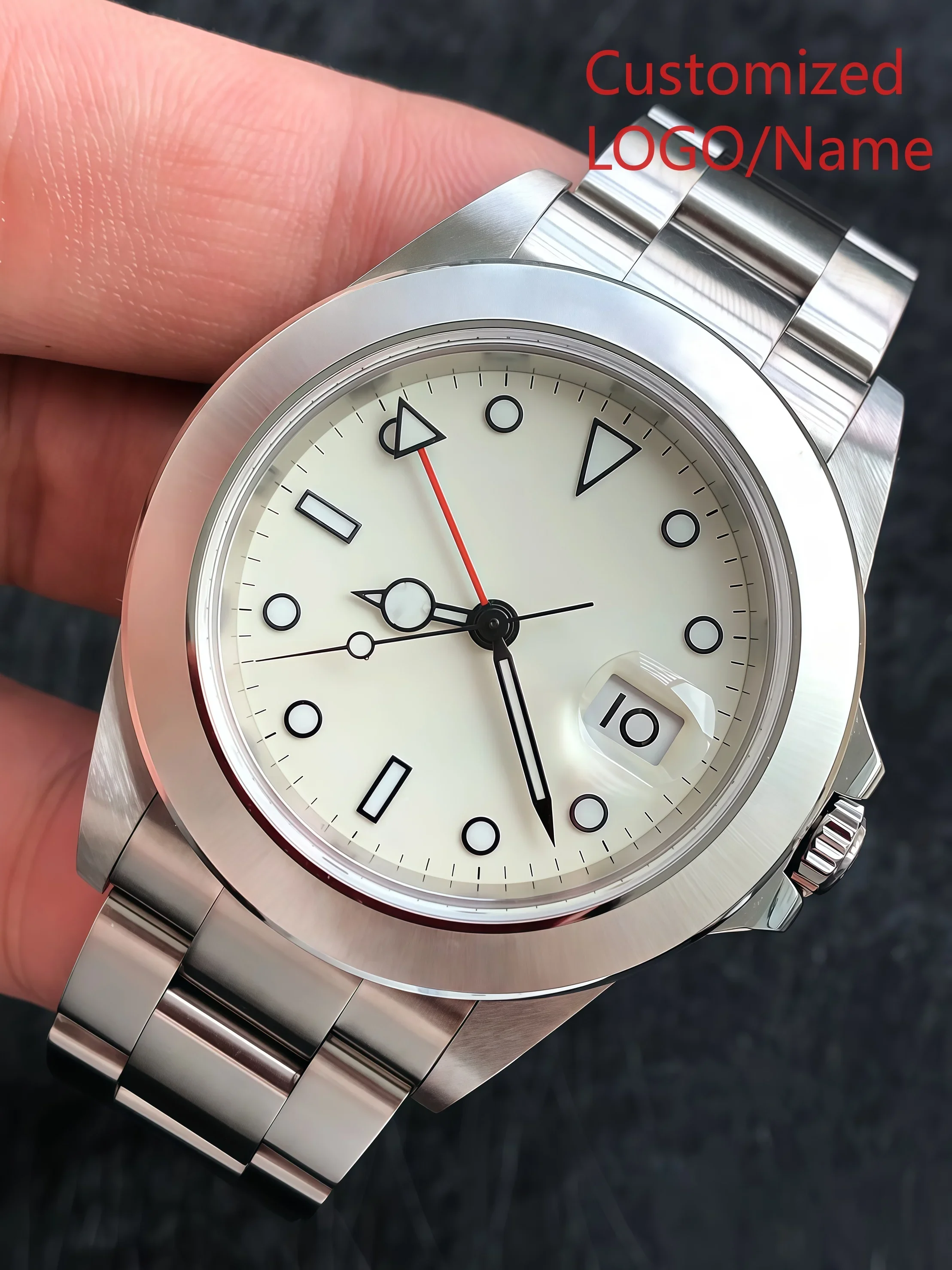 A186. Store Customized Watches 40mm Men's Automatic Mechanical Watch, 904L Stainless Steel