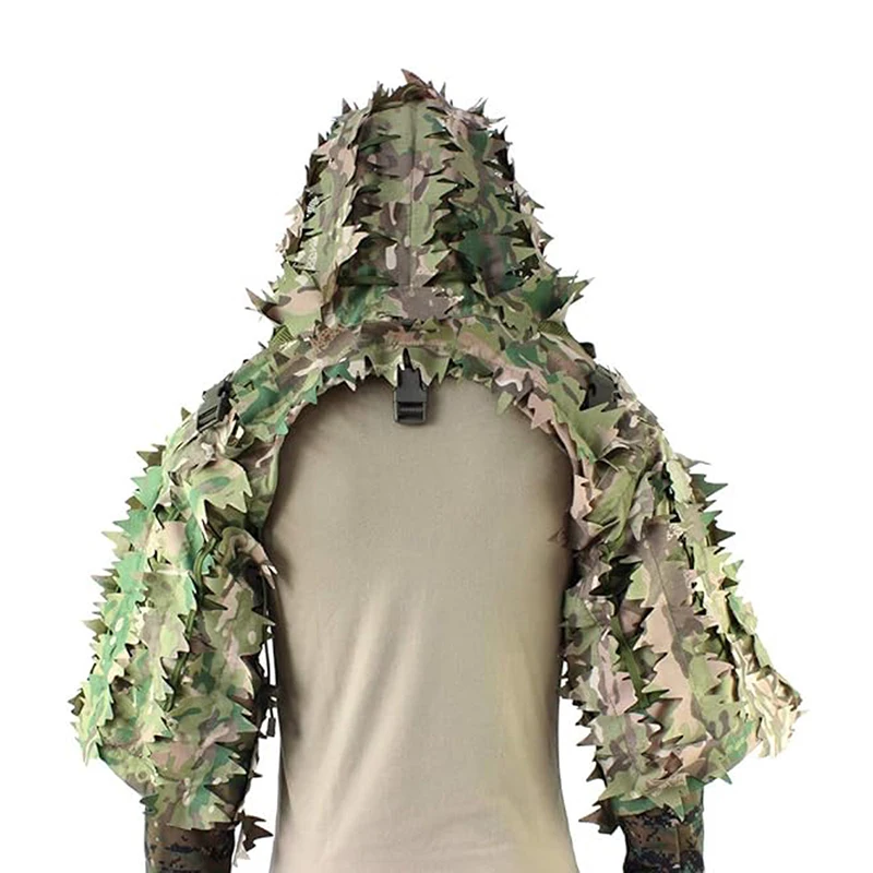 Ghillie-Anzug, taktischer Scharfschützmantel, Viper-Kappen, Jagdmantel, Material und Farbe optional, Tarnkleidung für Airsoft-Paintball – Detail 38