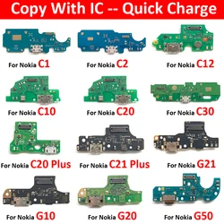 New For Nokia C1 C2 C12 C10 C20 C30 C21 Plus G10 G20 G50 G21 G11 USB Charging Board Port Dock Charger Connector Board Flex Cable